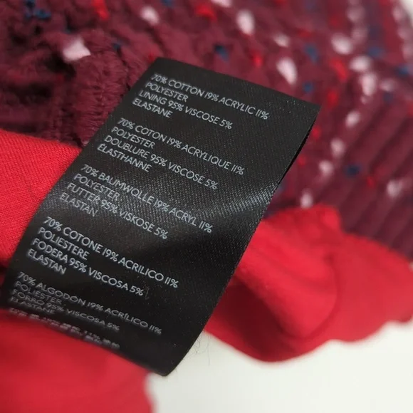 Anthropologie Maeve Anisa Red Textured A Line Midi Skirt Size XS - Picture 8 of 8